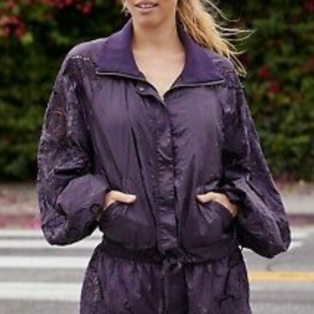 🌷Free People Eyelet Embroidered Nylon Jacket - Picture 8 of 13